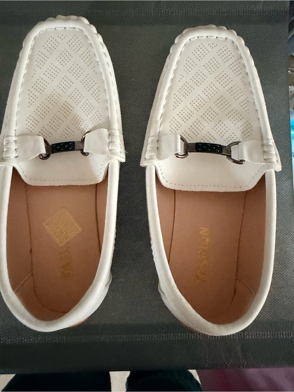 SHEIN White Flats with Orange Bubble Soles